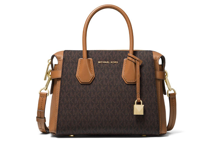 

MICHAEL KORS Женская сумка из искусственной кожи через плечо маленькая коричневая и тёмно-коричневая