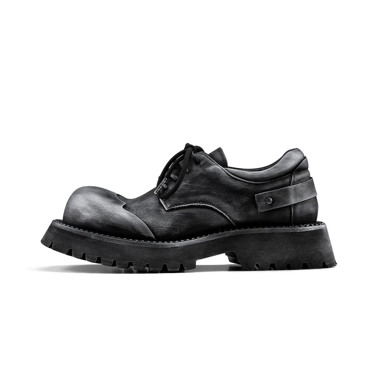 

HANQIAORIJI Черная кровь серия повседневные дерби унисекс черный серебристый, цвет Silver