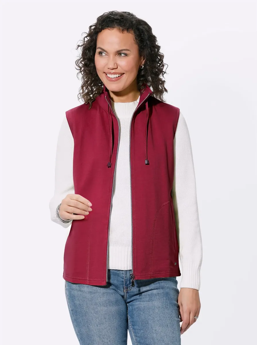 

Жилет-рубашка в стиле casual Casual Looks, цвет Kirsche