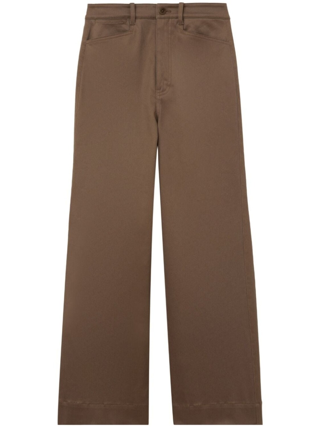

Proenza Schouler White Label wide-leg cropped trousers, коричневый