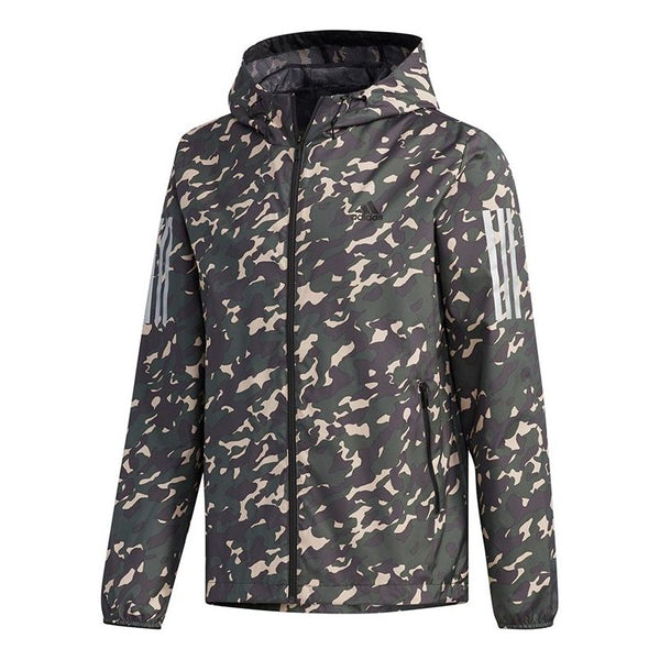 

Куртка adidas AI WB CAMO Zipper Casual Sports Hooded Jacket Brown, коричневый