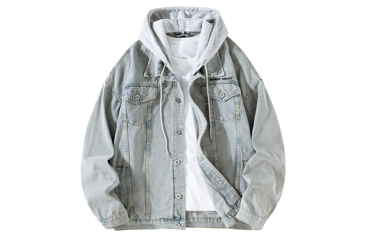 

BOBBY ABLEY Джинсовая куртка унисекс, Vintage Blue Hooded