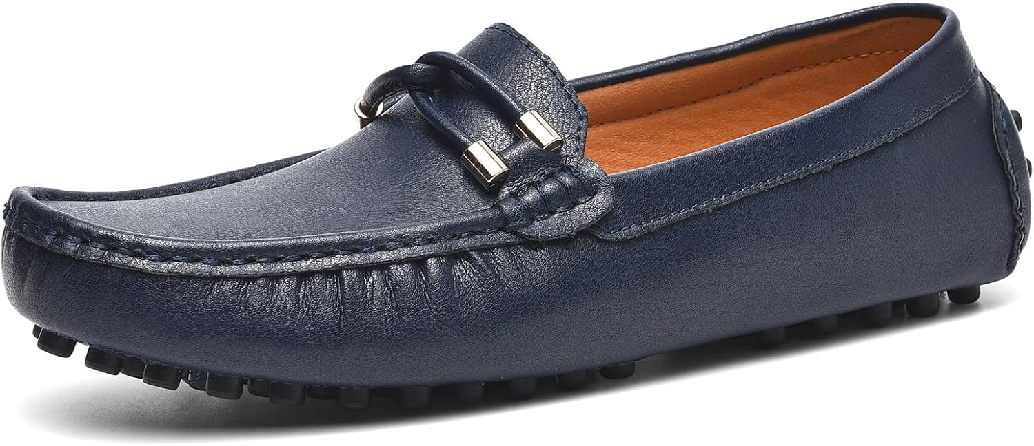 

Мужские лоферы из натуральной кожи, удобные слипоны, мокасины с кисточками из коровьей кожи, повседневные пенни-лоферы для работы и активного отдыха Generic, синий