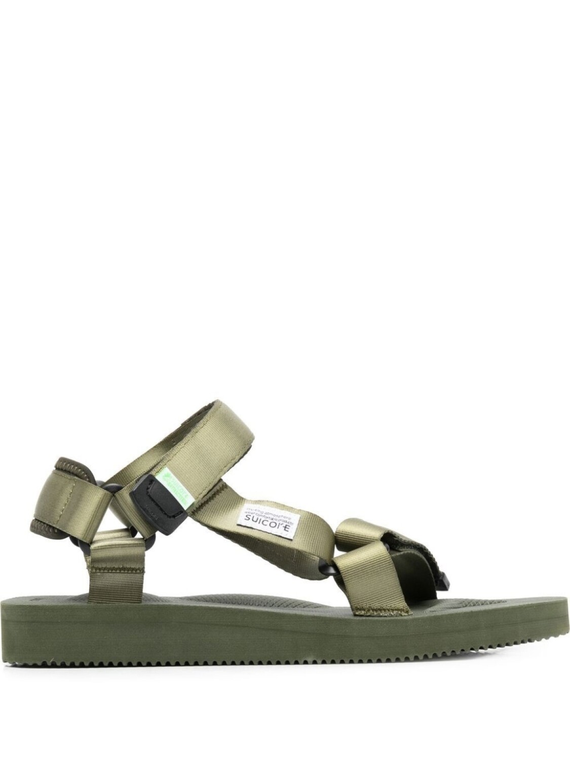 

Suicoke массивные сандалии с открытым носком, зеленый