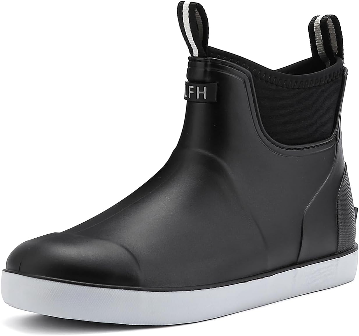 

Мужские ботинки Deck, водонепроницаемые короткие дождевые ботинки для мужчин, противоскользящие, с хорошим сцеплением, наружные резиновые ботинки для рыбалки и работы в саду, высокоэффективная обувь для фермерских работ Ckwlxqy, черный