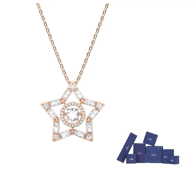 

Стильный позолоченный кулон на цепочке Stella Swarovski