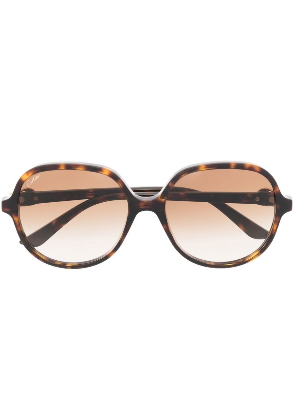 

Солнцезащитные очки CT0350S в массивной оправе Cartier Eyewear, коричневый