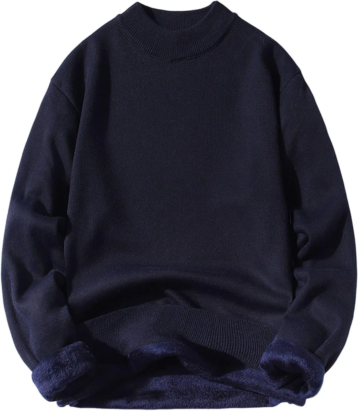 

Мужской свитер Cambkatl с флисовой подкладкой, свободный, с длинным рукавом