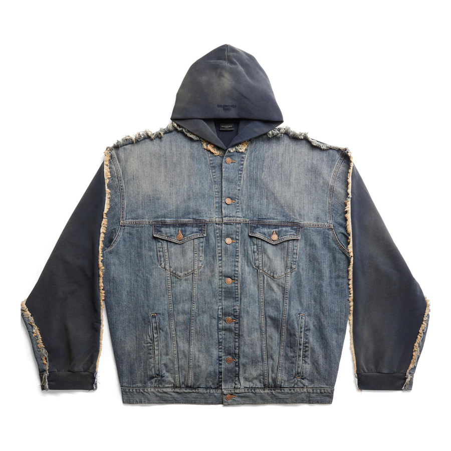 

Куртка Balenciaga Balenciaga Paris Hybrid Hooded Jacket 'Blue', синий