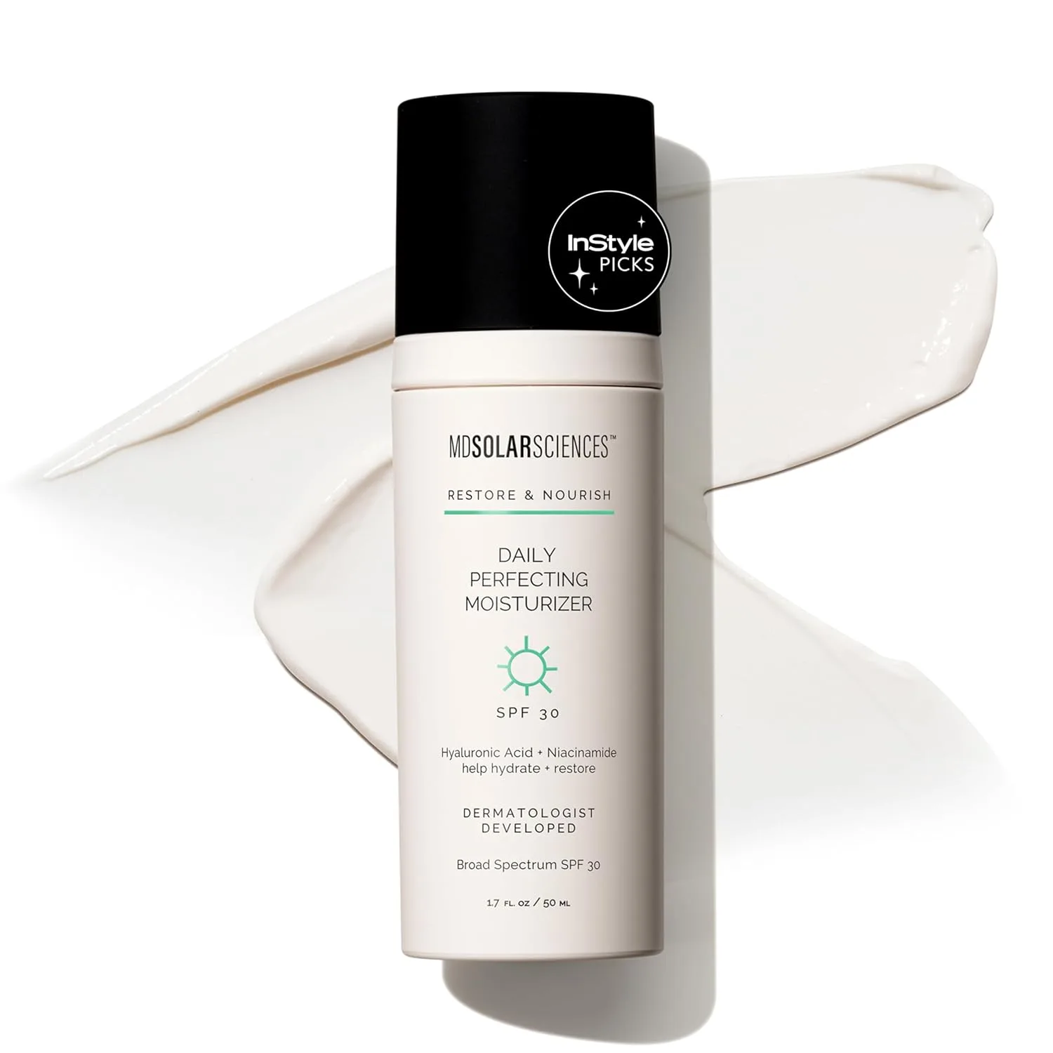 MDSolarSciences Daily Perfecting Moisturizer SPF 30, 2-в-1 увлажняющий крем и солнцезащитное средство с гиалуроновой кислотой, 50 мл