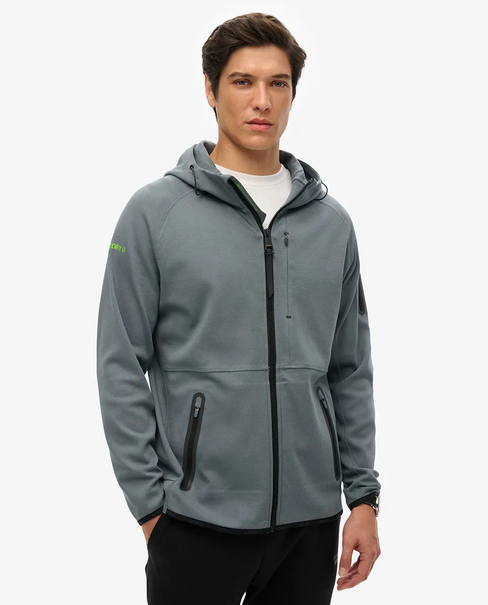 

Мужская толстовка на молнии с логотипом Tech Superdry, синий
