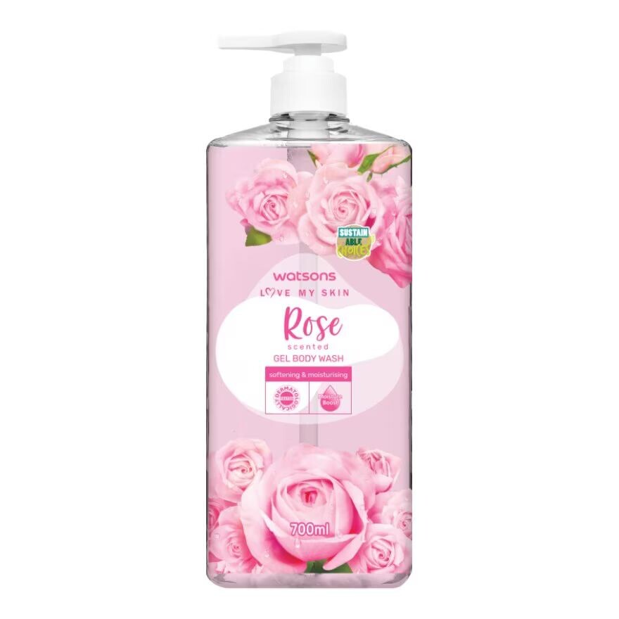 

Watsons Гель-гель для душа Love My Skin с ароматом розы, 700 мл, Pink