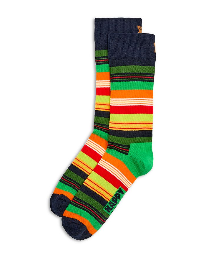 

Полосатые носки Crew Happy Socks, мультиколор