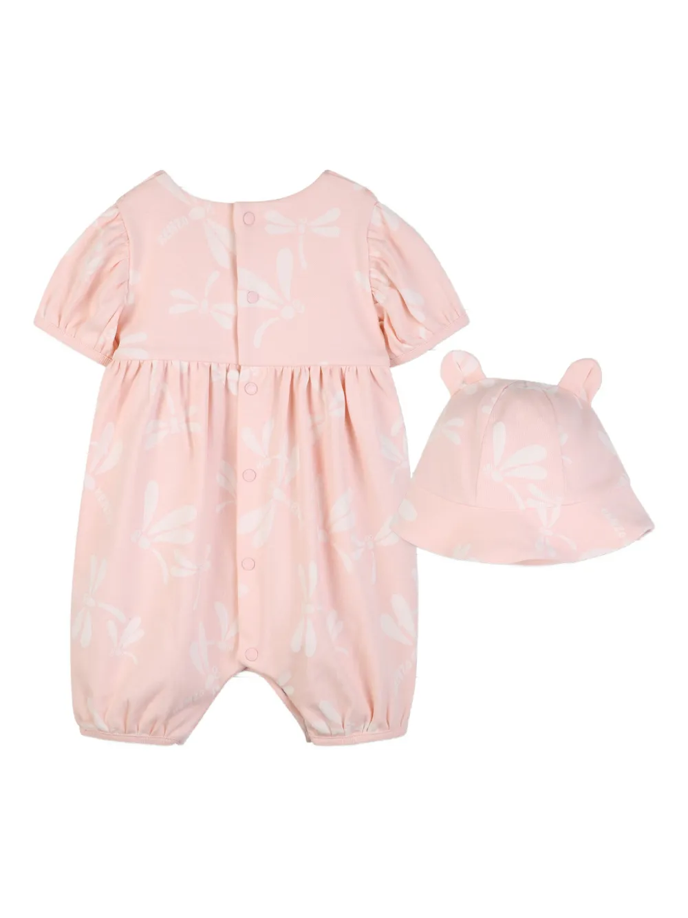 Комплект для новорожденного с принтом Kenzo Kids, розовый — фото 2