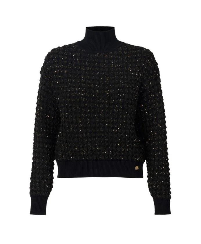 

Топ Bouclã с пайетками Elisabetta Franchi, черный