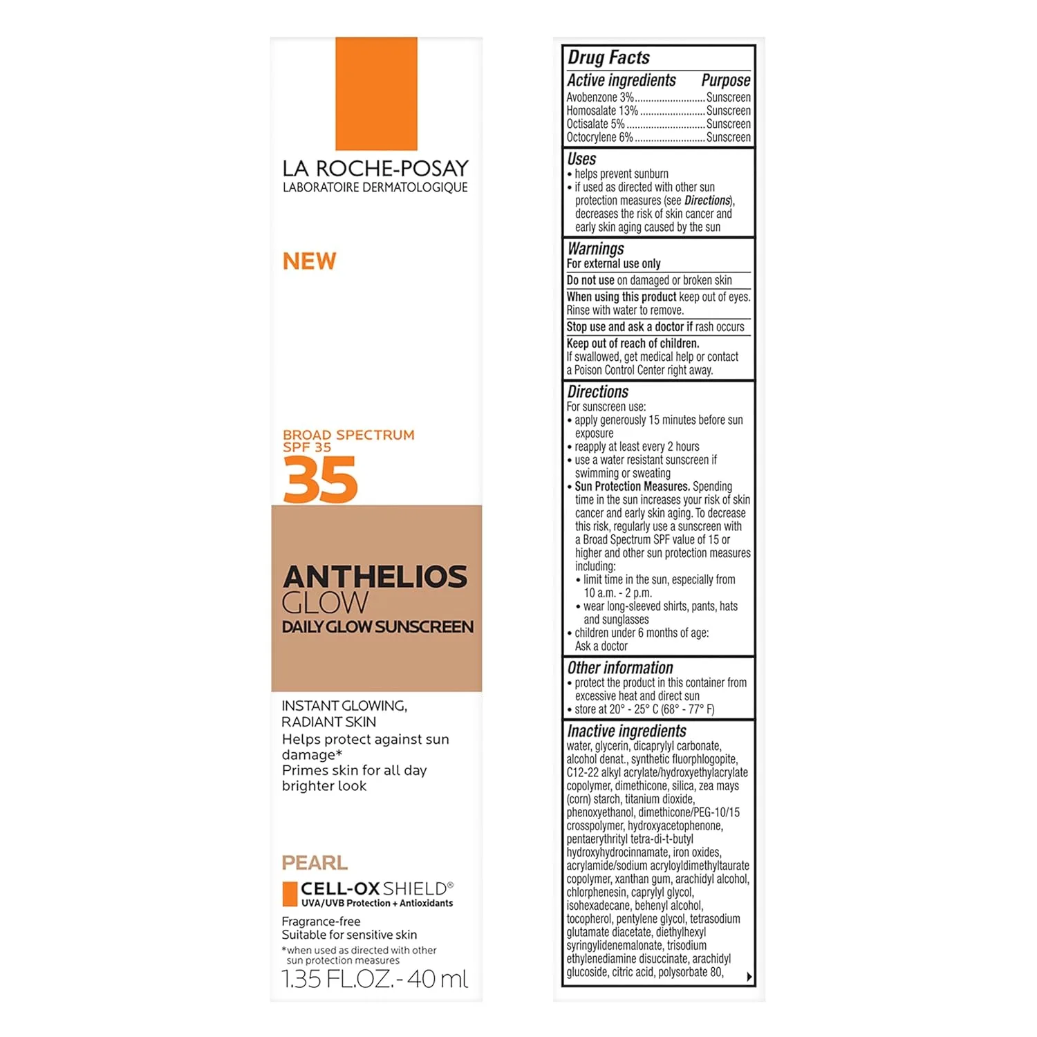 La roche-posay anthelios тонированный солнцезащитный крем для лица с spf 35, широкий спектр защиты, для всех типов кожи, 24-часовая гидратация, легкая текстура, Light — фото 3