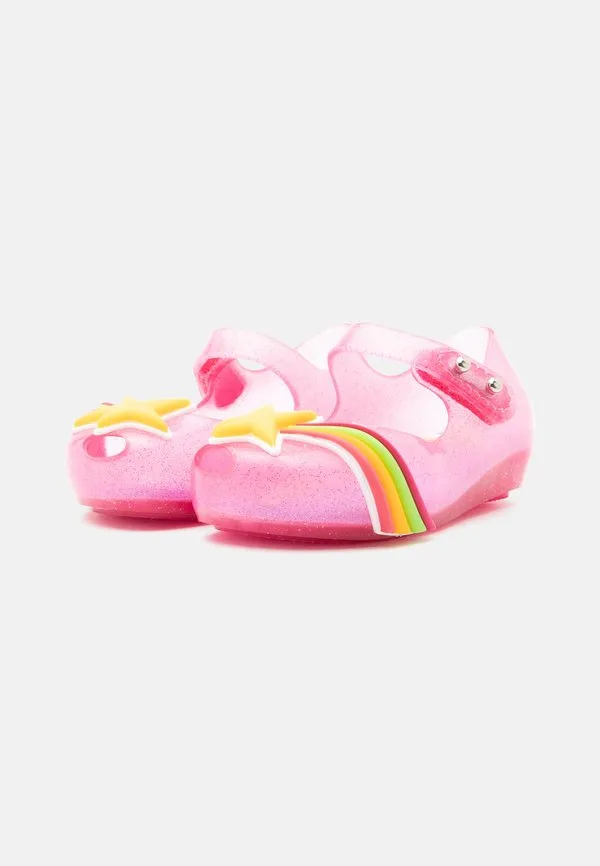 Балетки ultra ludica с ремешком на щиколотке Mini Melissa, Pink/Yellow — фото 4