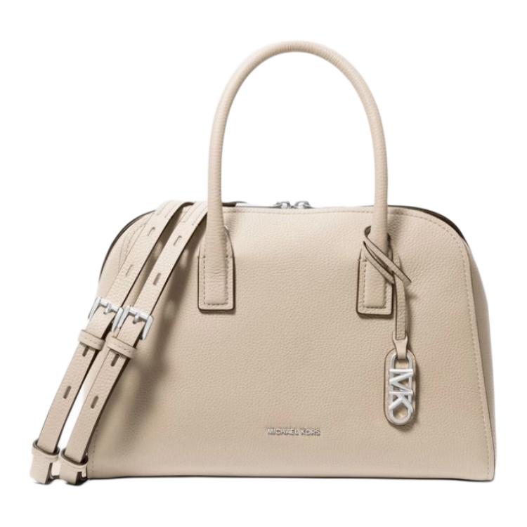 

MICHAEL KORS Кожаная сумка Бостон из коровьей кожи Сумка через плечо Кроссбоди Женская сумка среднего размера Светло-песочный