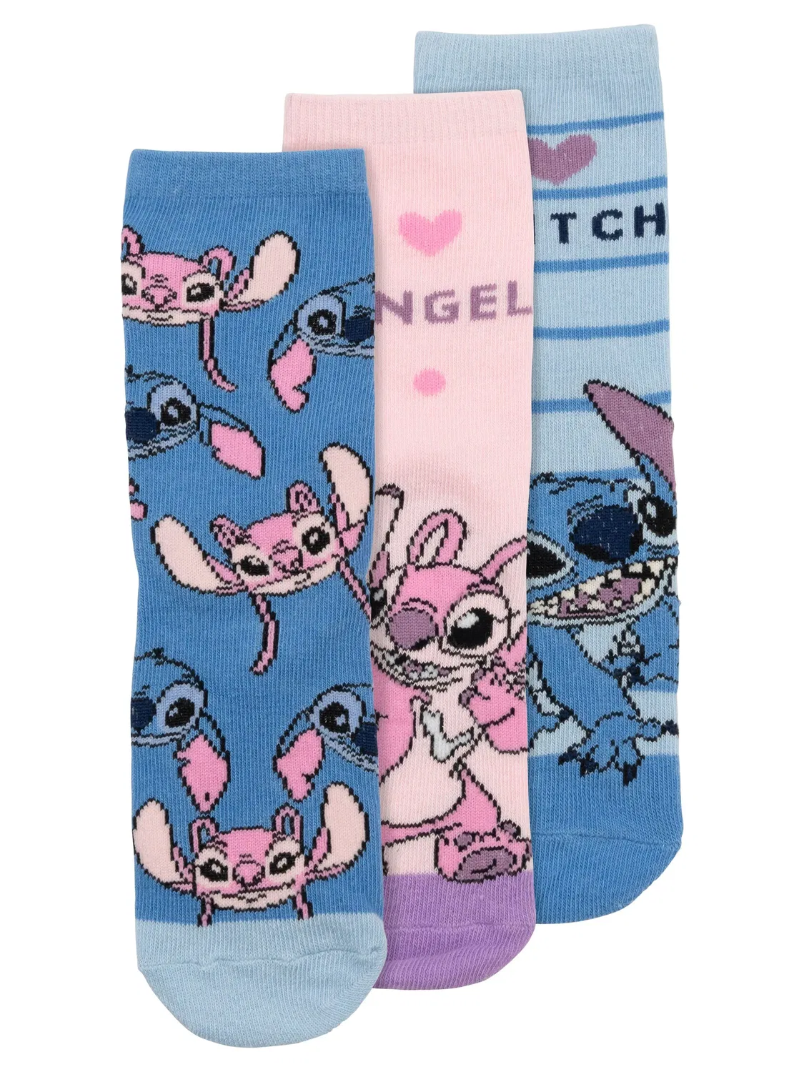Носки Lilo & Stitch, 3 пары, разноцветные