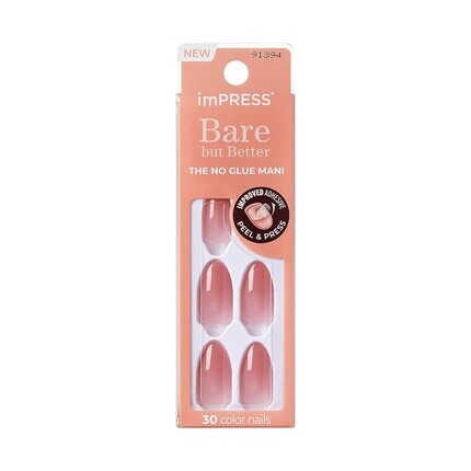 

KISS imPRESS No Glue Mani Press-On Nails Serenity Medium Pink Almond Shape Impress