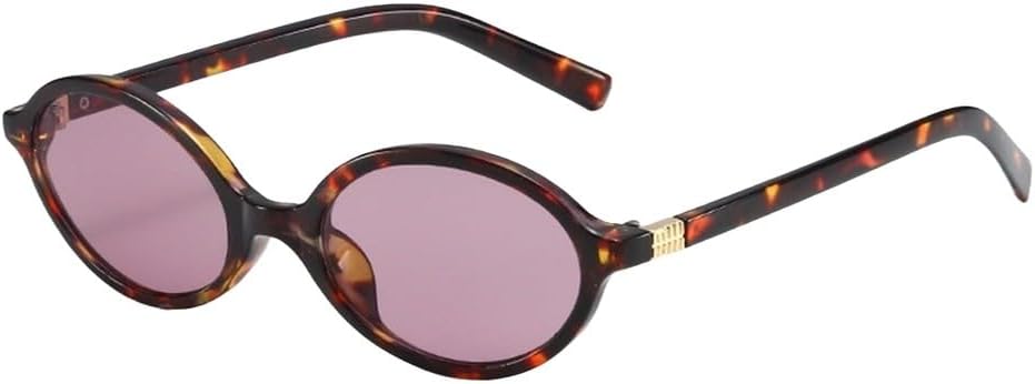 

Модные овальные простые солнцезащитные очки с литературным дизайном для женщин, ретро-стиль, маленькая оправа, очки для поездок на работу, солнцезащитные очки для путешествий, защита от ультрафиолета UV400 UJNHGQ, Leopard Purple