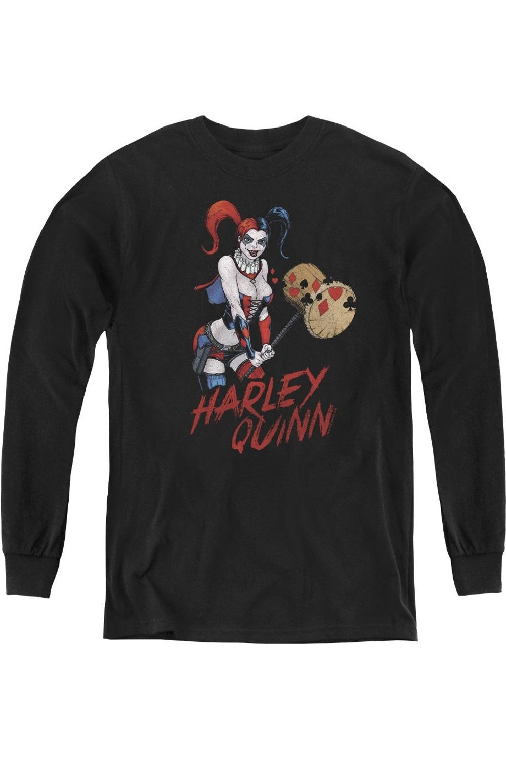 

Футболка с длинным рукавом Harley Hammer для молодежи Justice League of America Gildan, черный