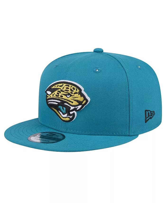 

Мужская бирюзовая кепка с логотипом Jacksonville Jaguar Throwback Standard 9FIFTY Snapback New Era, синий