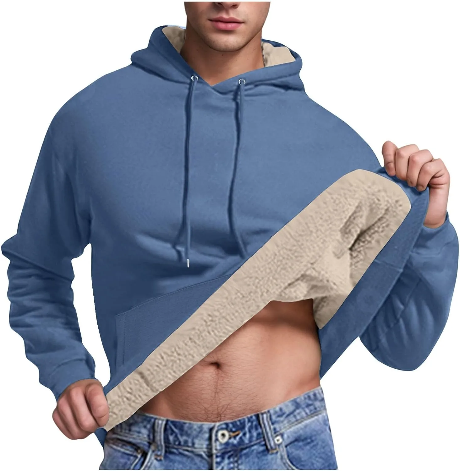 

Мужской худи с подкладкой Sherpa и передним карманом (S-3XL) AGWOLF