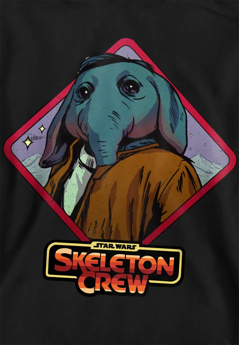 Детская худи Star Wars Skeleton Crew Neel, черная, Disney, черный — фото 2