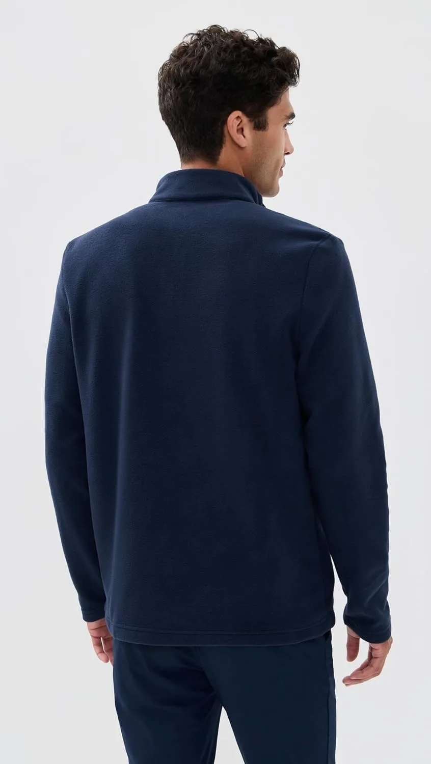Толстовка Lacoste мужская Polar Fleece с молнией на четверть, синий — фото 4