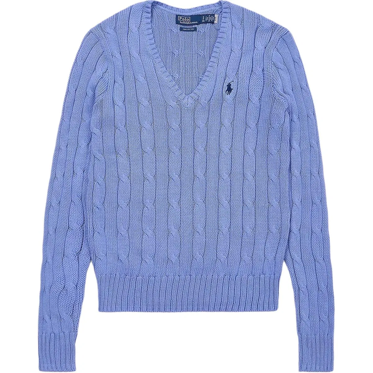 Вязаный топ женский Polo Ralph Lauren светлый синий
