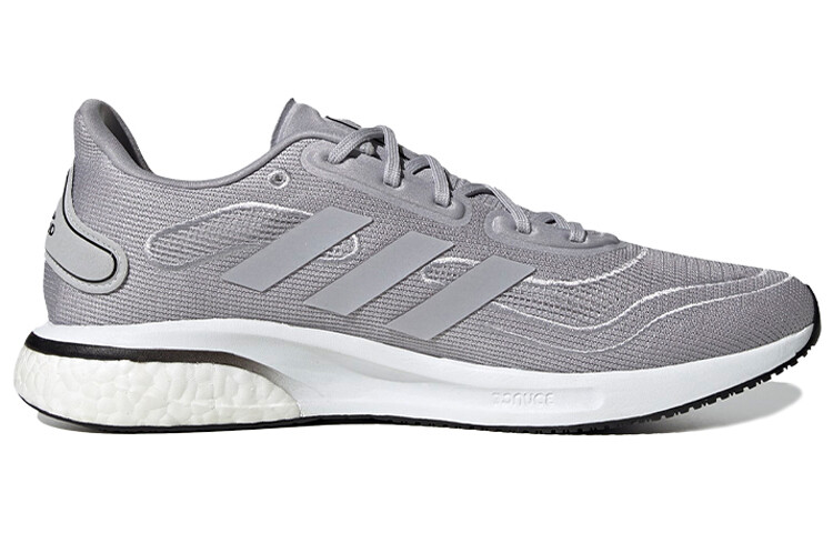 Кроссовки Supernova для бега мужские с низким верхом серые/белые Adidas — фото 2