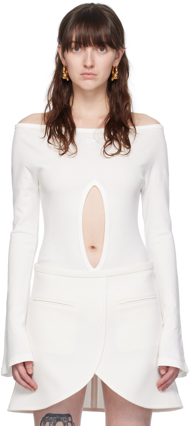 

Белый комбинезон Drop Courreges