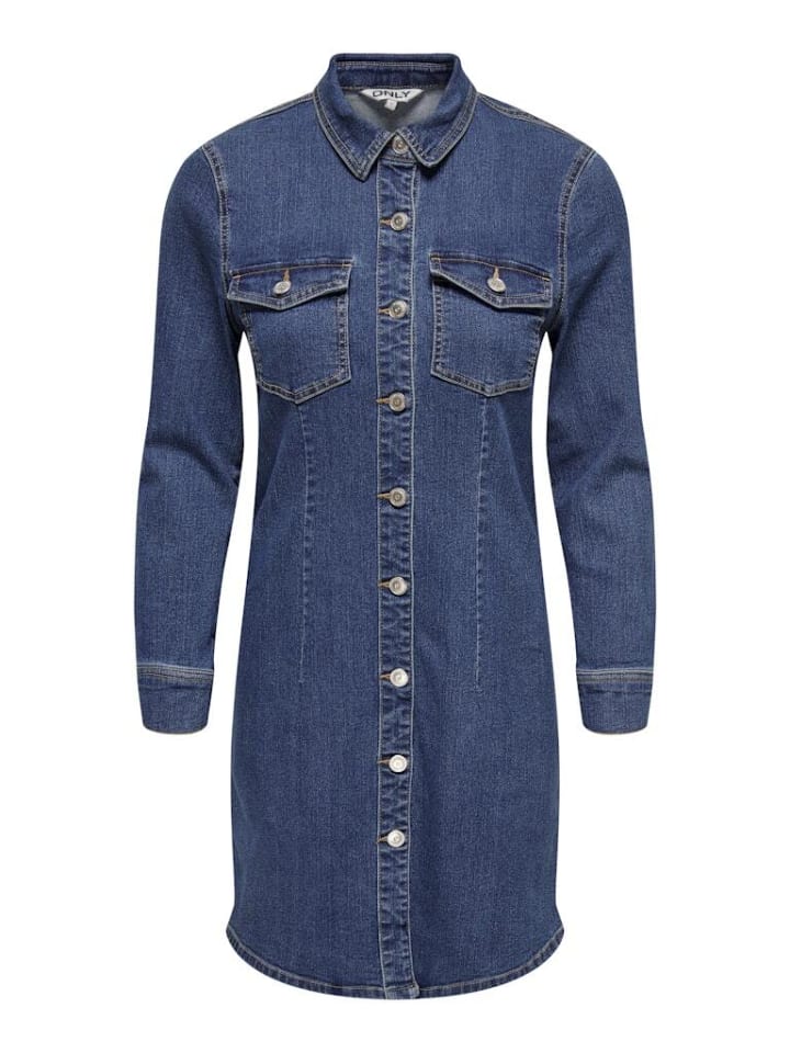 

Платье до колена ONLY, цвет medium blue denim