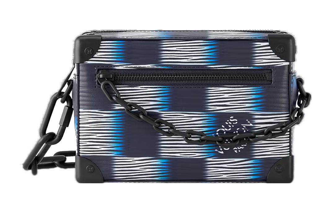 Louis Vuitton Мягкая сумка-мессенджер Damier Rush Epi XL из кожи, мини-сумка через плечо, мужская, цвет Blue Moon