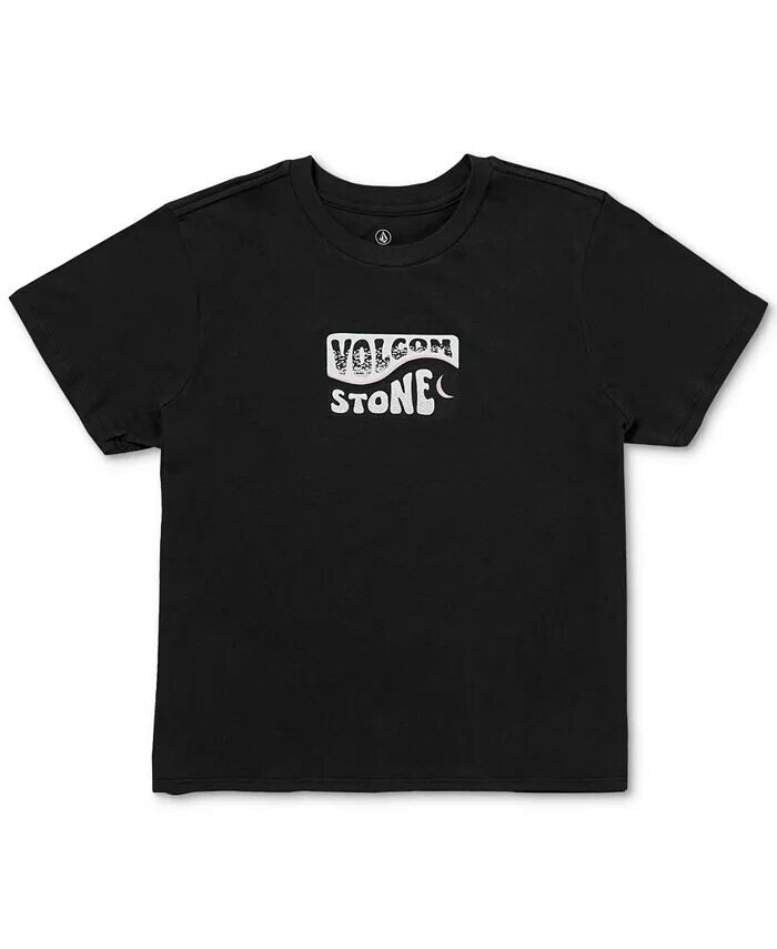 

Футболка с короткими рукавами и графическим логотипом Moon Baby для юниоров Volcom, черный