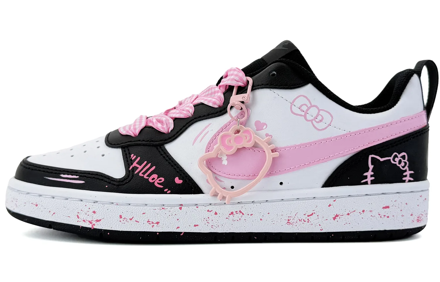 Court Borough Suixin, Sweetheart Kitten, Кроссовки для скейтбординга детские Slip Resistant низкие из кожи Shopping Bag Nike, черный — фото 3