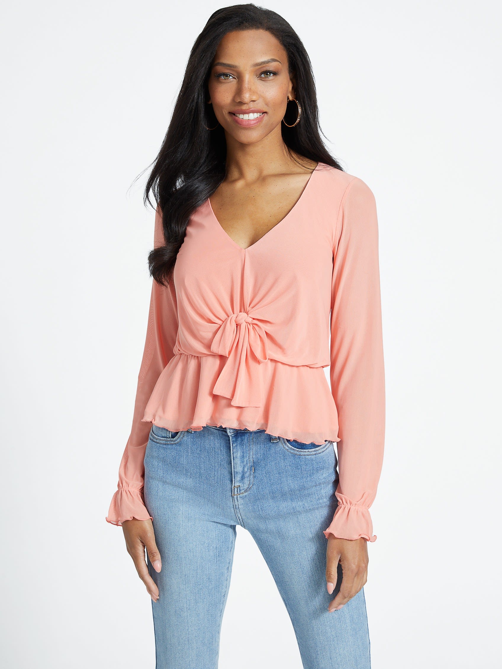 

Эко Дина Топ Guess Factory, цвет peach coral