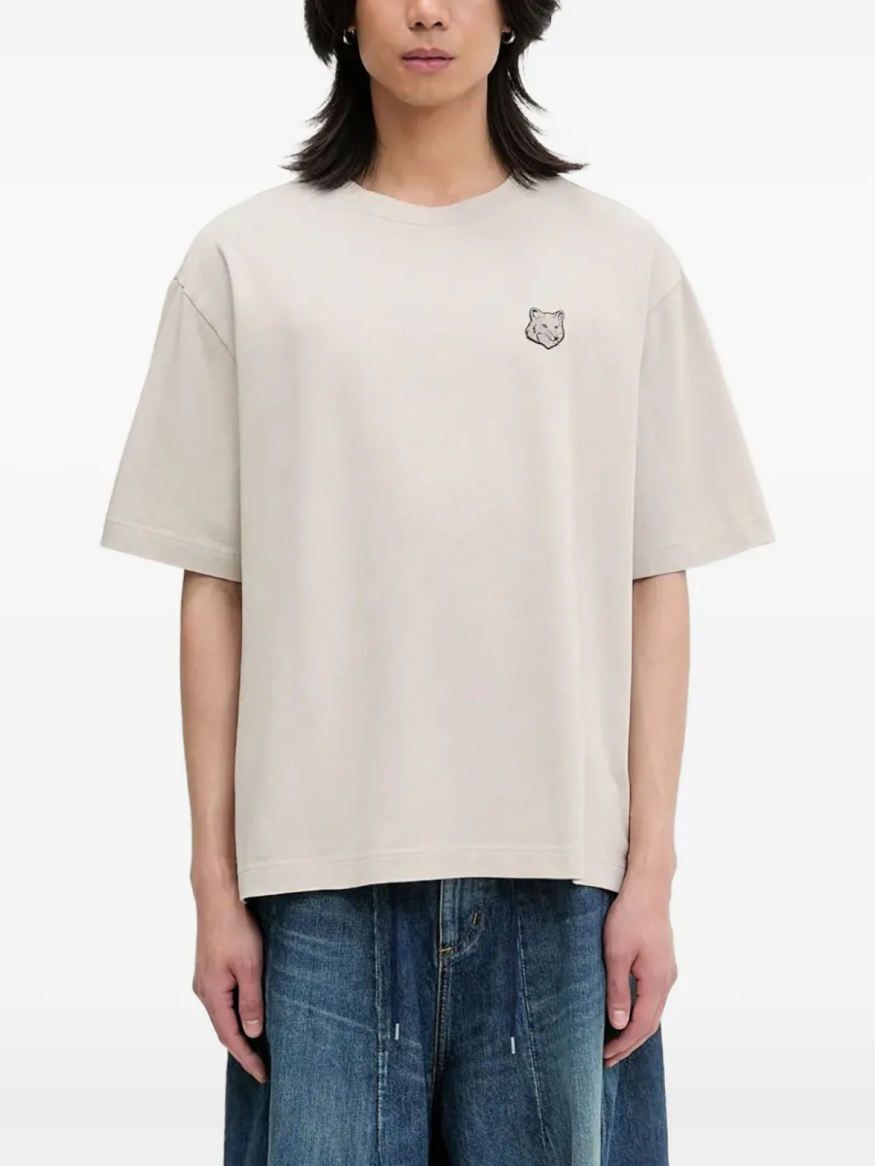 

Футболка Maison Kitsuné с аппликацией Bold Fox, нейтральный