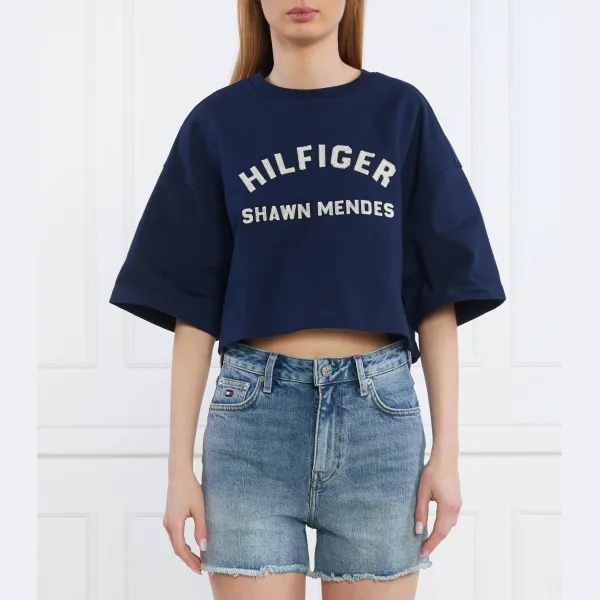 

Укороченная футболка Tommy Hilfiger, синий
