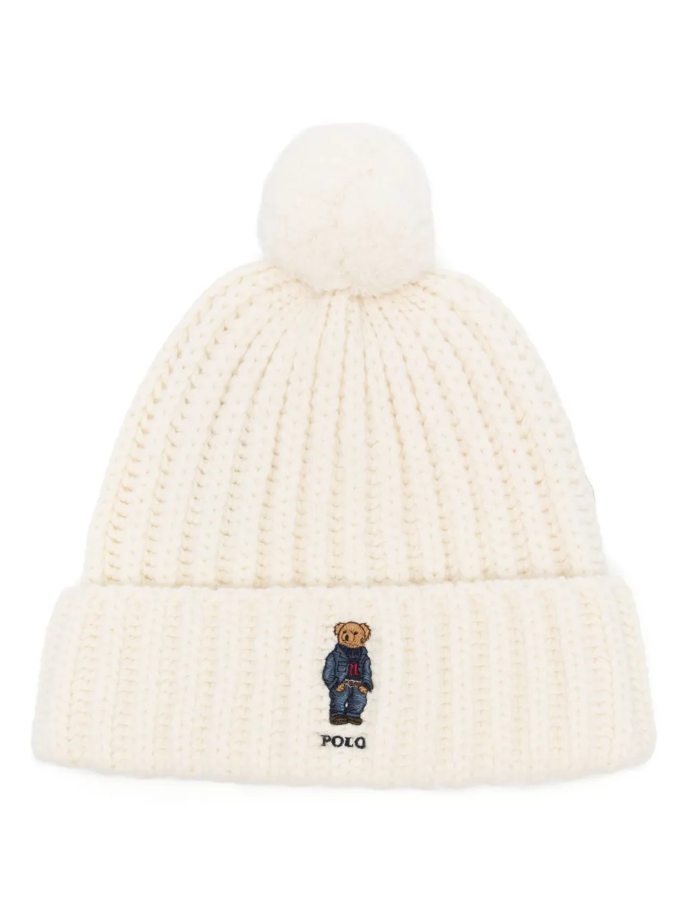 

Шапка бини с вышивкой Polo Bear POLO RALPH LAUREN, белый