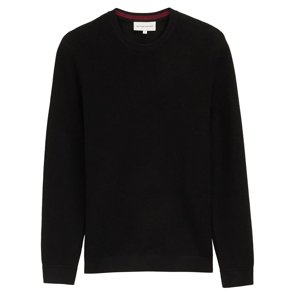 

Свитер Tom Tailor Structured Crewneck, черный