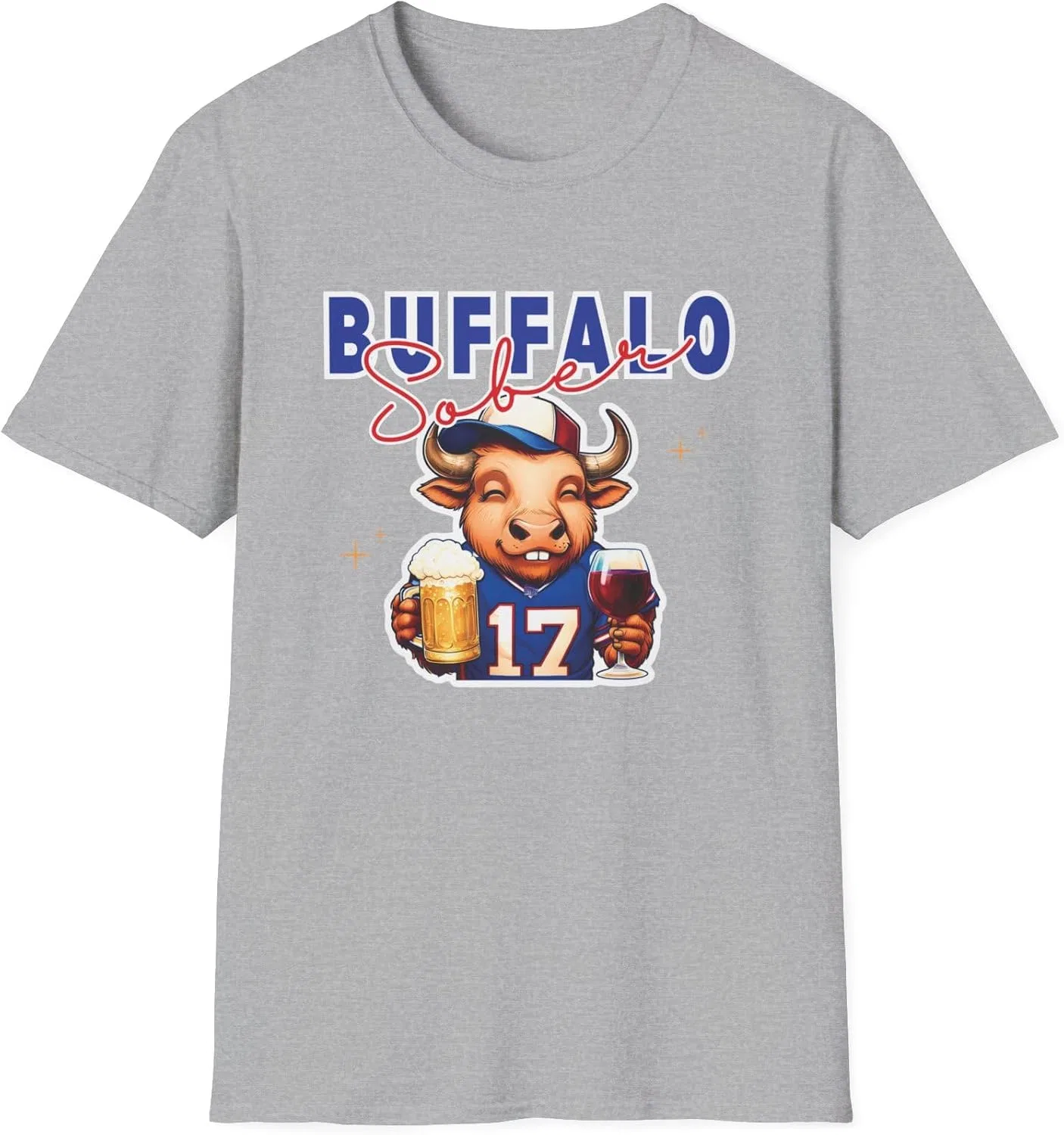 Футболка Buffalo Sober Tee – забавная футбольная футболка с надписью, отражающая спортивный дух Нью-Йорка, стильная одежда для болельщиков