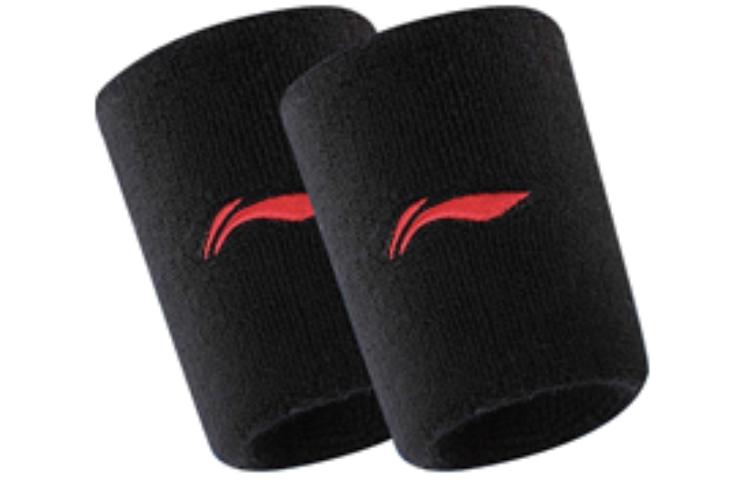 

LINING Теннисные баскетбольные напульсники дышащие термозащитные black/white cotton