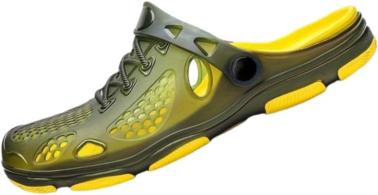 

Мужские сандалии с открытым носком на плоской подошве, удобные, противоскользящие, дышащие, повседневные и быстро сохнущие, подходят для прогулок по пляжу на открытом воздухе, походов и других мероприятий Hoalox, зеленый