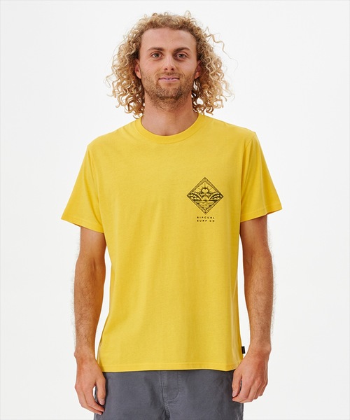 

Футболка с коротким рукавом, принт на спине RIP CURL, желтый