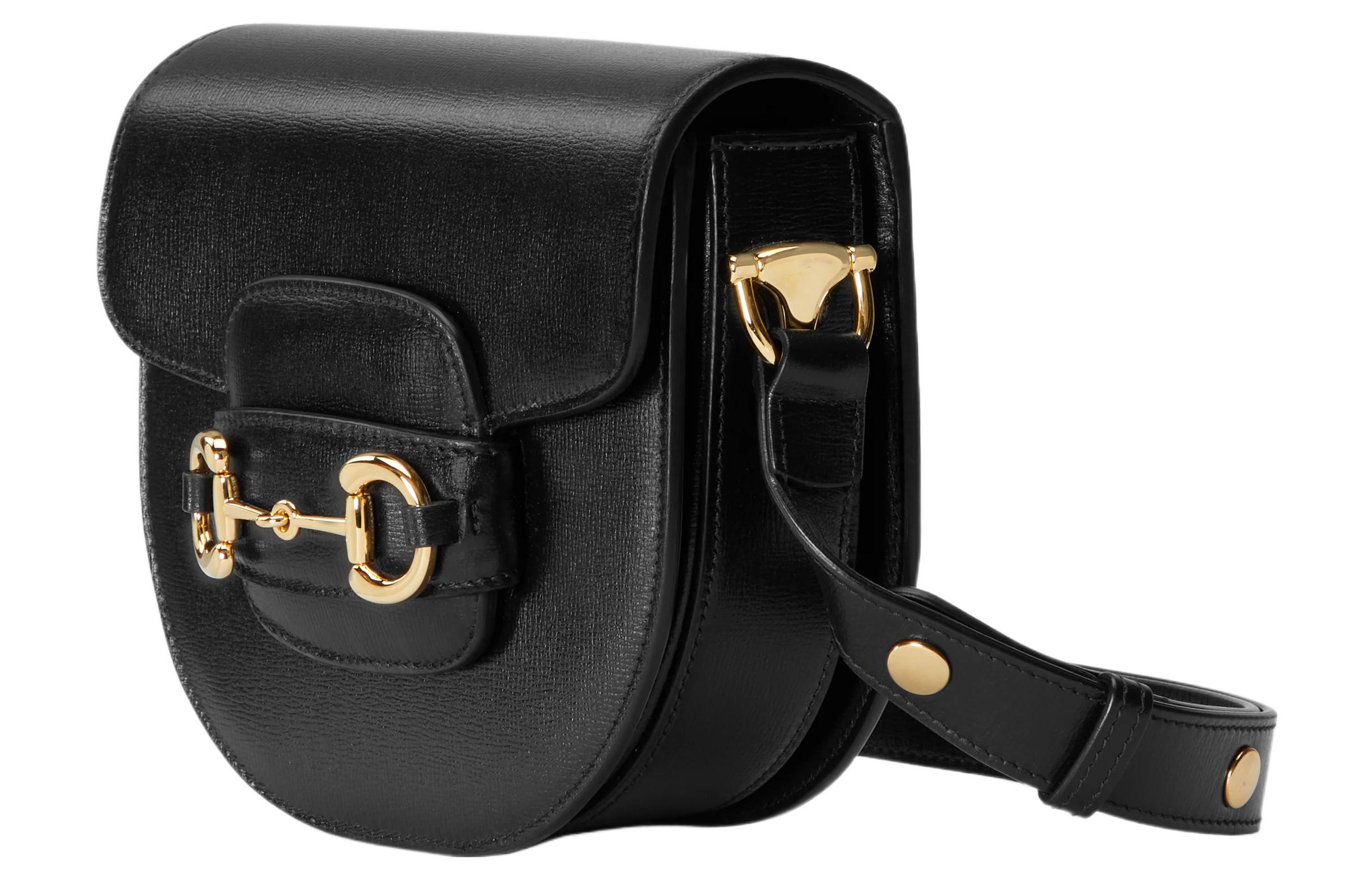 Мини-сумка через плечо GUCCI "Седловидный клапан" из натуральной кожи — фото 2
