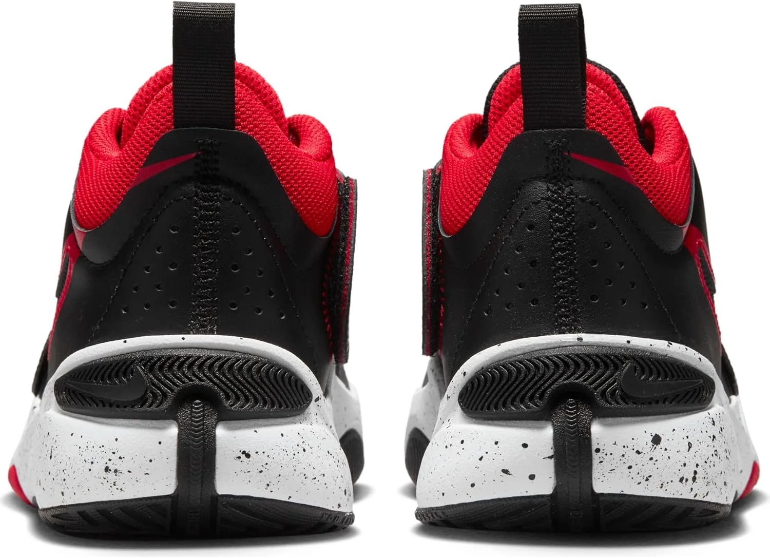 Баскетбольные кроссовки Nike Team Hustle D 11 (GS) для детей и подростков, унисекс, черный/красный/белый — фото 3