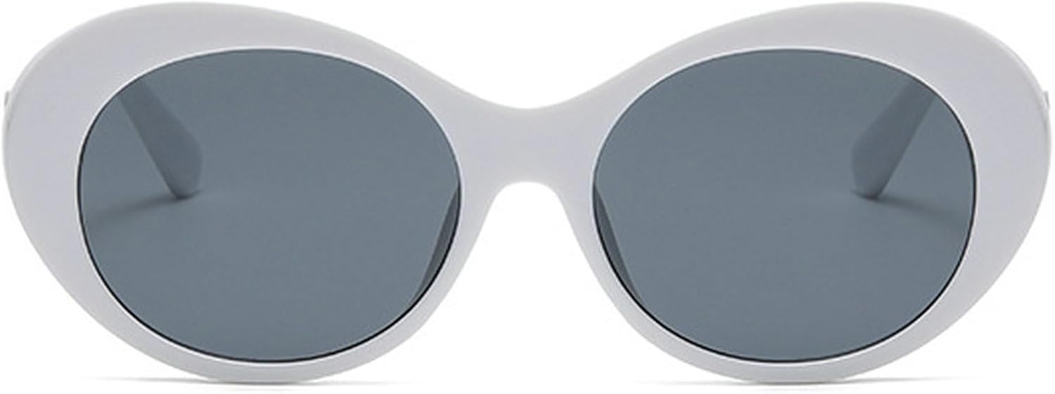 

Большие ретро-солнцезащитные очки овальной и круглой формы с поляризацией для женщин и мужчин, винтажные очки, модные солнцезащитные очки большого размера с защитой от УФ-излучения UV400 mincl, White Gray