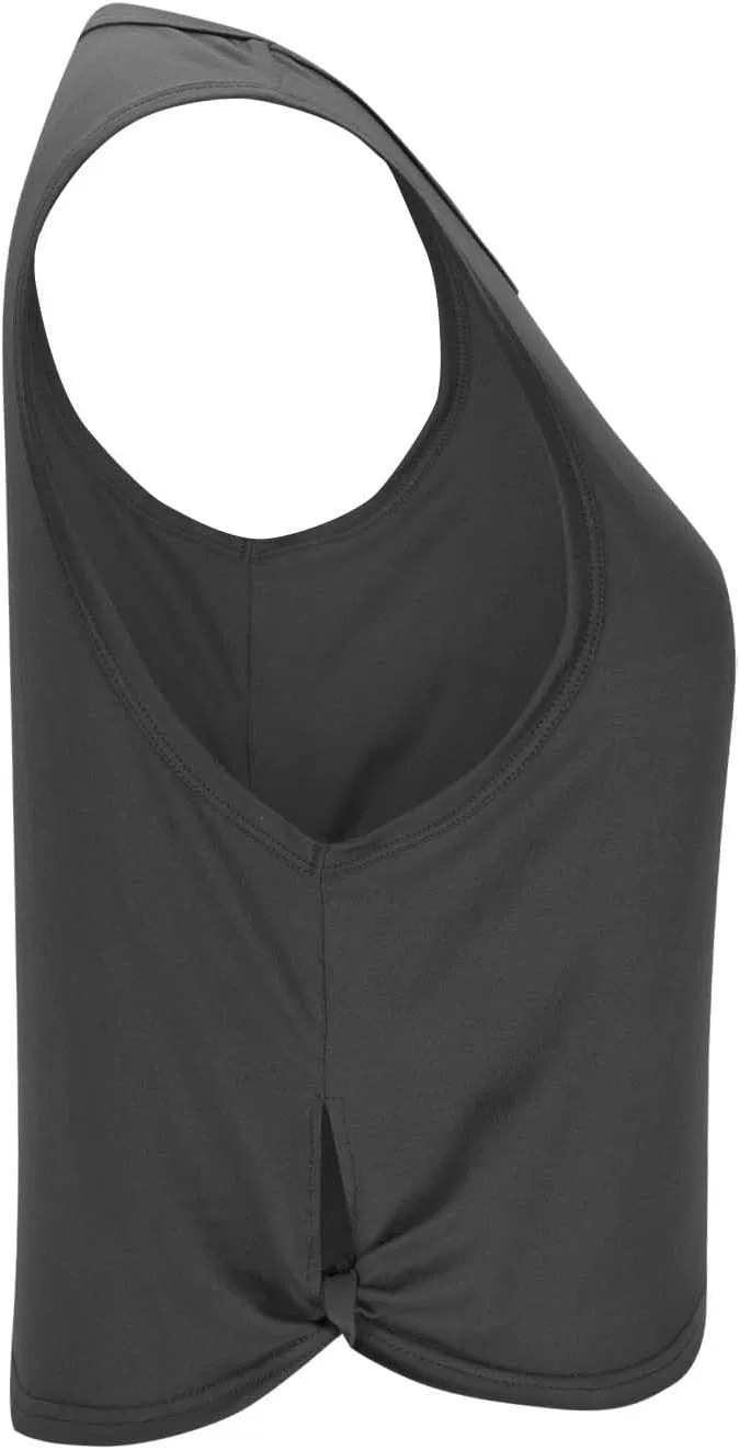 Женский топ для тренировок с открытыми боками, Dark Gray — фото 4